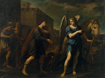 Tobias ontmoet de aartsengel Rafaël, ca. 1640