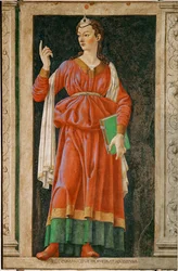 De sibille van Cumae, ca 1450 uit de beroemde serie mannen en vrouwen geschilderd voor de Villa Carducci in Legnaia (schilderij op doek)