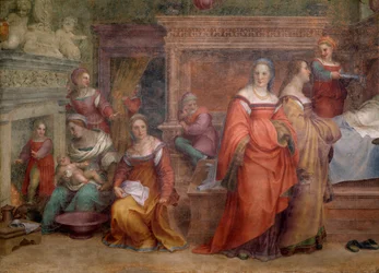 Geboorte van de Maagd (detail)