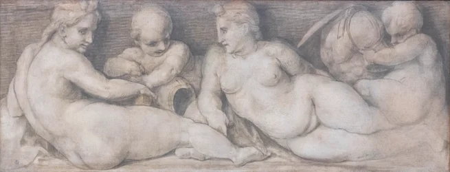Scène met figuren in klassieke stijl