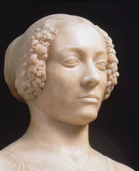 Vrouw met een boeket (detail)