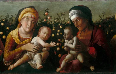 De Heilige Familie met Heiligen Elisabeth, Johannes en Zacharias (detail)
