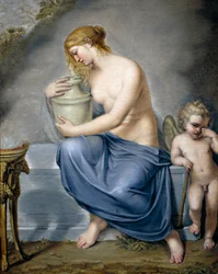 Venus en Hymen huilend, circa 1790, toegeschreven aan Andrea Appiani, olieverf op doek