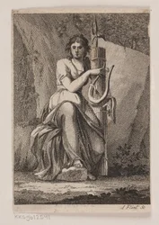 Een vrouw met lier en fasces