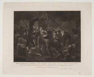 Koning Christian IV op het schip Trefoldigheden in de Zeeslag bij Femern