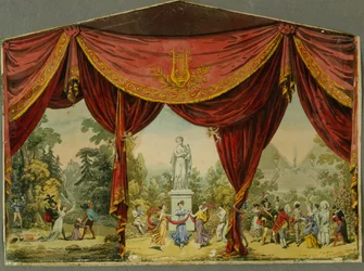 Schets voor het gordijn voor het Keizerlijk Theater in Sint-Petersburg