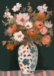 Kleurrijke bloemen in een vaas