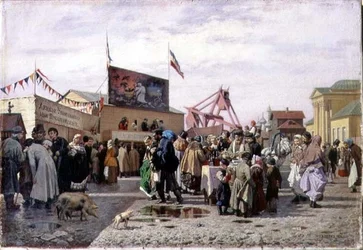 Een kermis in Tula tijdens de Goede Week