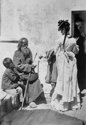 Liefdadigheid (zw/w foto)