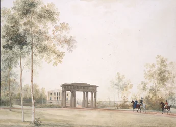 Toegangspoort tot het park in Tsarskoye Selo, na 1821