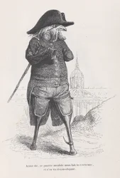 Dat gezegd hebbende, geeft deze arme invalide ons een buiging en gaat hinkend weg van S..., ca. 1837-47