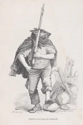 Ik zag een wolf op wacht staan uit Scènes uit het Privé- en Openbare Leven van Dieren, ca. 1837-47