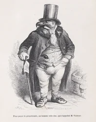 Om de huisbaas te betalen, een zeer harde man, wiens naam M. Vautour was uit Scènes uit t...