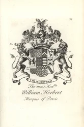 Wapen en wapenrusting van de zeer eerbiedwaardige William Herbert, 2e markies van Powis