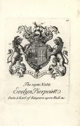 Wapen en wapenrusting van de zeer nobele Evelyn Pierpoint, Hertog en Graaf van Kingston upon Hull