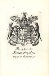 Wapen en wapenrusting van de zeer nobele James Brydges, hertog van Chandos