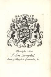 Wapen en wapenrusting van de zeer edele John Campbell, 2e Hertog van Argyll en Greenwich