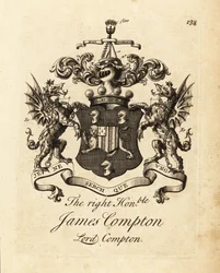 Wapen van de Zeer Eerwaarde James Compton, Lord Compton, 5e Graaf van Northampton