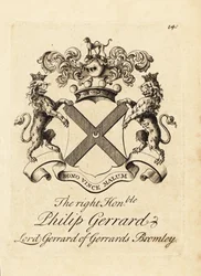 Wapen van de Hooggeachte Philip Gerrard, Lord Gerrard van Gerrards Bromley, 7e Baron Gerard