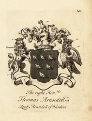Wapen van de Zeer Eerwaarde Thomas Arundell, Lord Arundell van Wardour, 7e Baron Arundell van Wardour