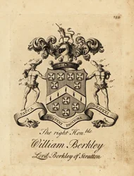 Wapen van de Zeer Eerwaarde William Berkley, Lord Berkley van Stratton, 4e Baron Berkeley van Stratton, overleden 1741