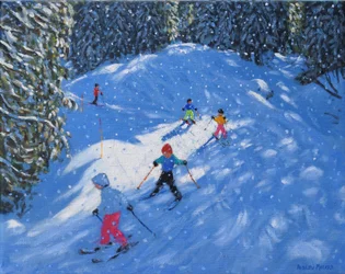 Skischool. Samoens, Grand Massif, Frankrijk