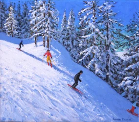 Steile helling, Les Arcs, Frankrijk