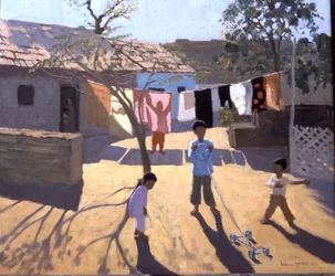 Speelgoedauto, Gujarat, India (olieverf op doek)