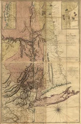 Een kaart van de provincie New York, met een deel van Pensilvania, en New England, LOC 74692653