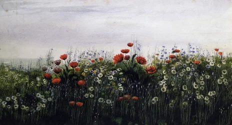 Zomerbloemen. Schilderij van Andrew Nicholl (1804-1886) Privécollectie.