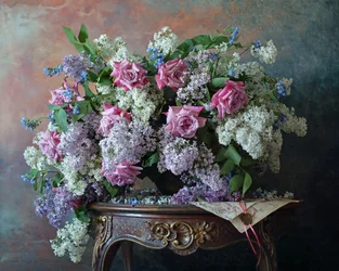 Elegante rozen in lila