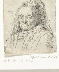 Portretbuste van de moeder van Rembrandt