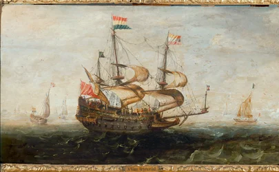 Nederlands schip (olieverf op doek)