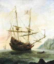 De Santa Maria voor anker