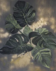 Goudkleurige Monstera-bladeren