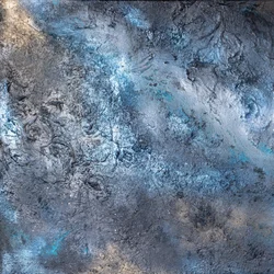 Gesmolten blauw zilver