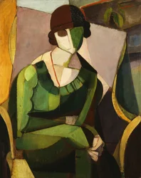 Portret van een dame in groen