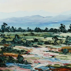 Kleurrijk berglandschap
