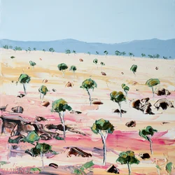 Roze woestijnbomen