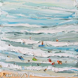 Oceaanzwemmers met textuur