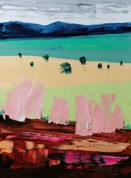 Levendig landschap met veel textuur
