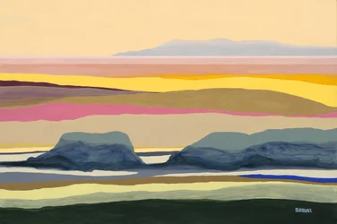 Gelaagde woestijnhorizon