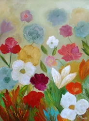Kleurrijke impressionistische tuin