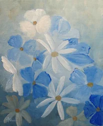 Dromerige blauwe bloesems