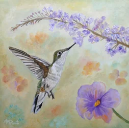 Kolibrie en lavendel