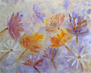 Levendige abstracte bloemen