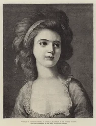 Portret van Gravin Potocka, in de Dresden Gallery