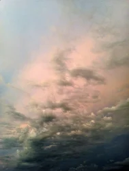 Stormachtige roze lucht