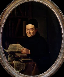 Portret van Giovanni Battista Martini (Padre Martini) (1706-1784). Schilderij door Angelo Crescimbeni. 18e eeuw. Bologna, civico Museo