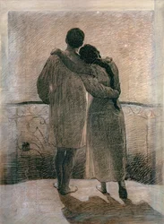 Jong Stel, centraal paneel van de Droom en Werkelijkheid Drieluik, 1905